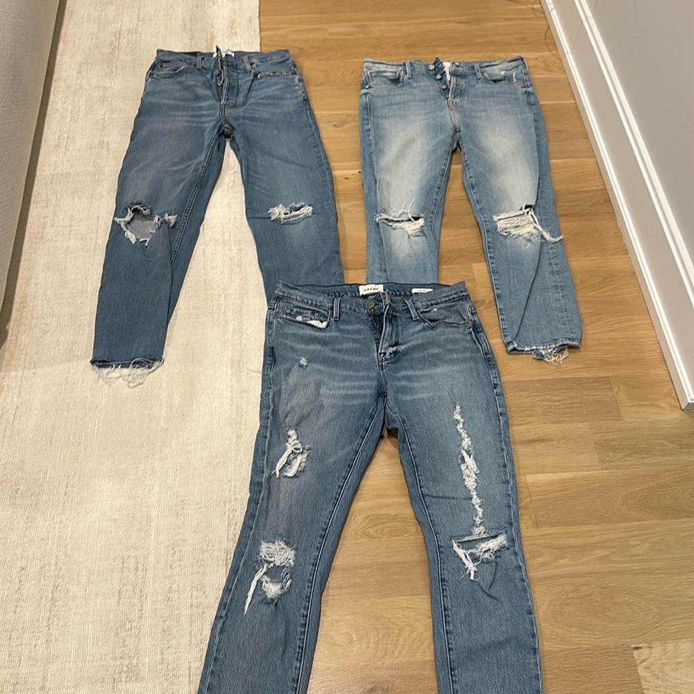 Size 28 Jean bundle!!! Over 600$ value!!! Redone.. mother… frame!!!